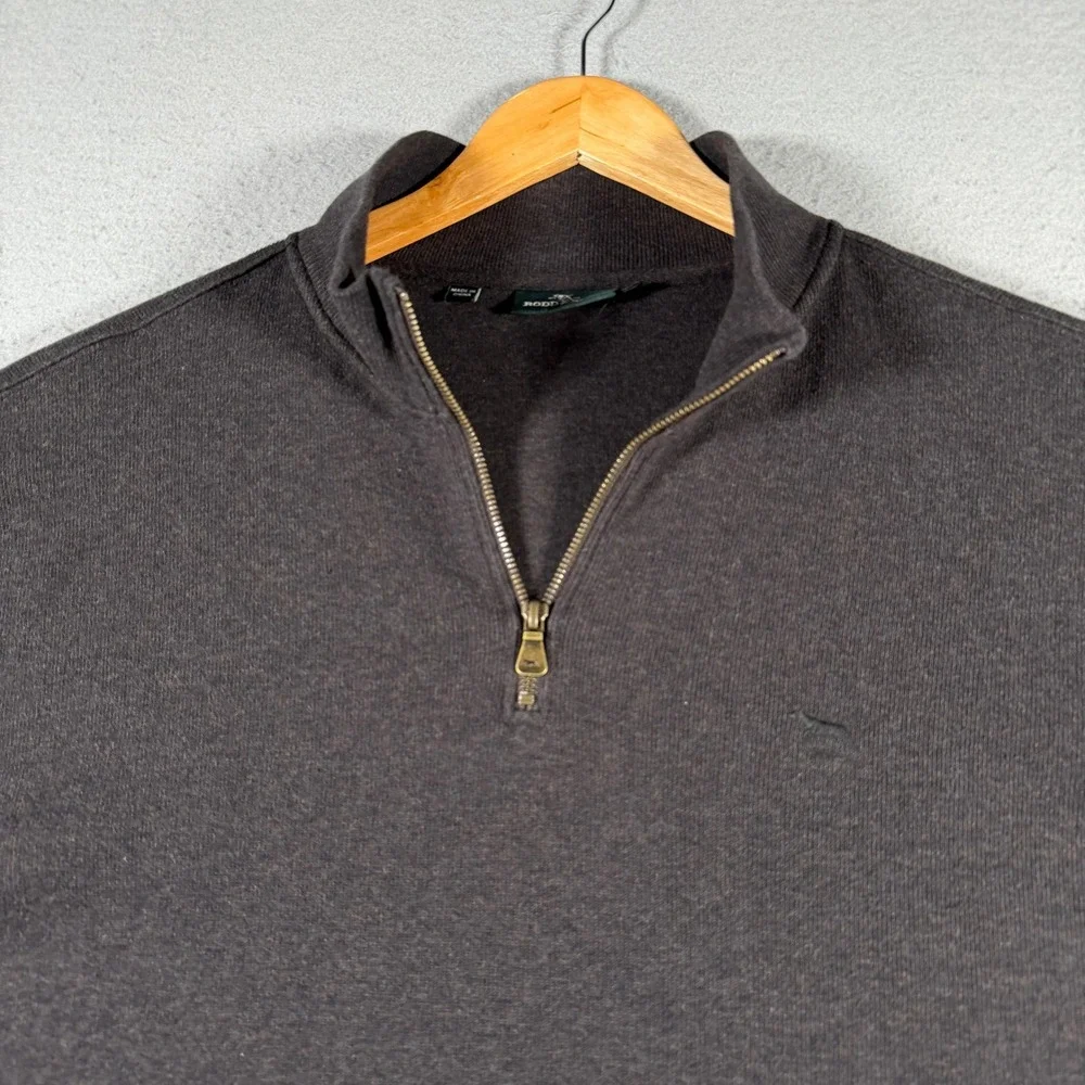 Rodd & Gunn Mens 3XL‎ 1/4 Zip Pullover 100% Australian Cotton Mud Brown SP0280